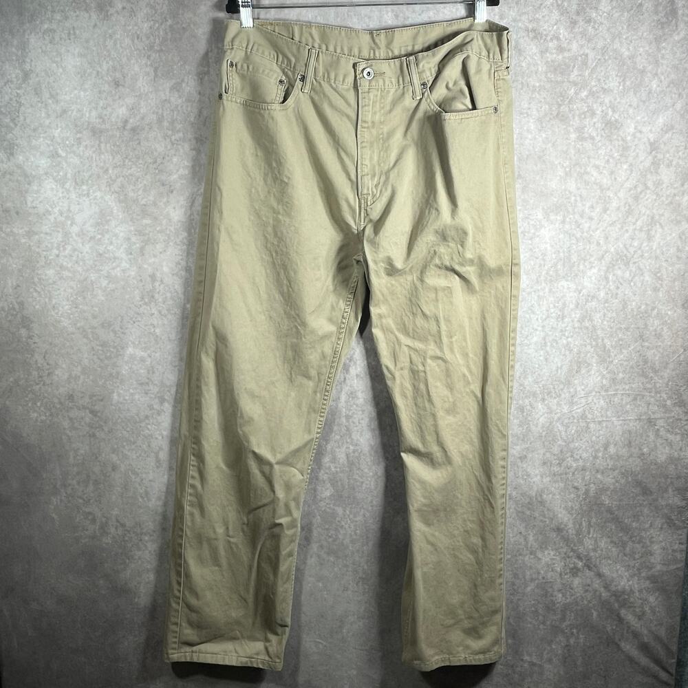 Levi's 505 Pants Mens Size 38X34‎ Brown Denim Regular Fit Straight Leg Casual